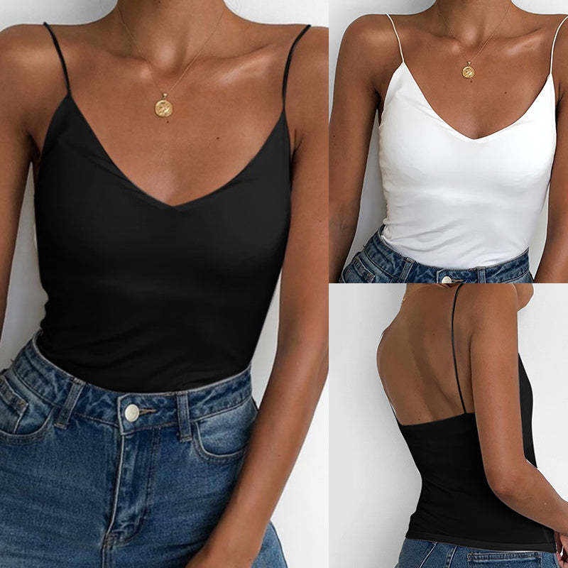 Satin Camis Vest Tank Top