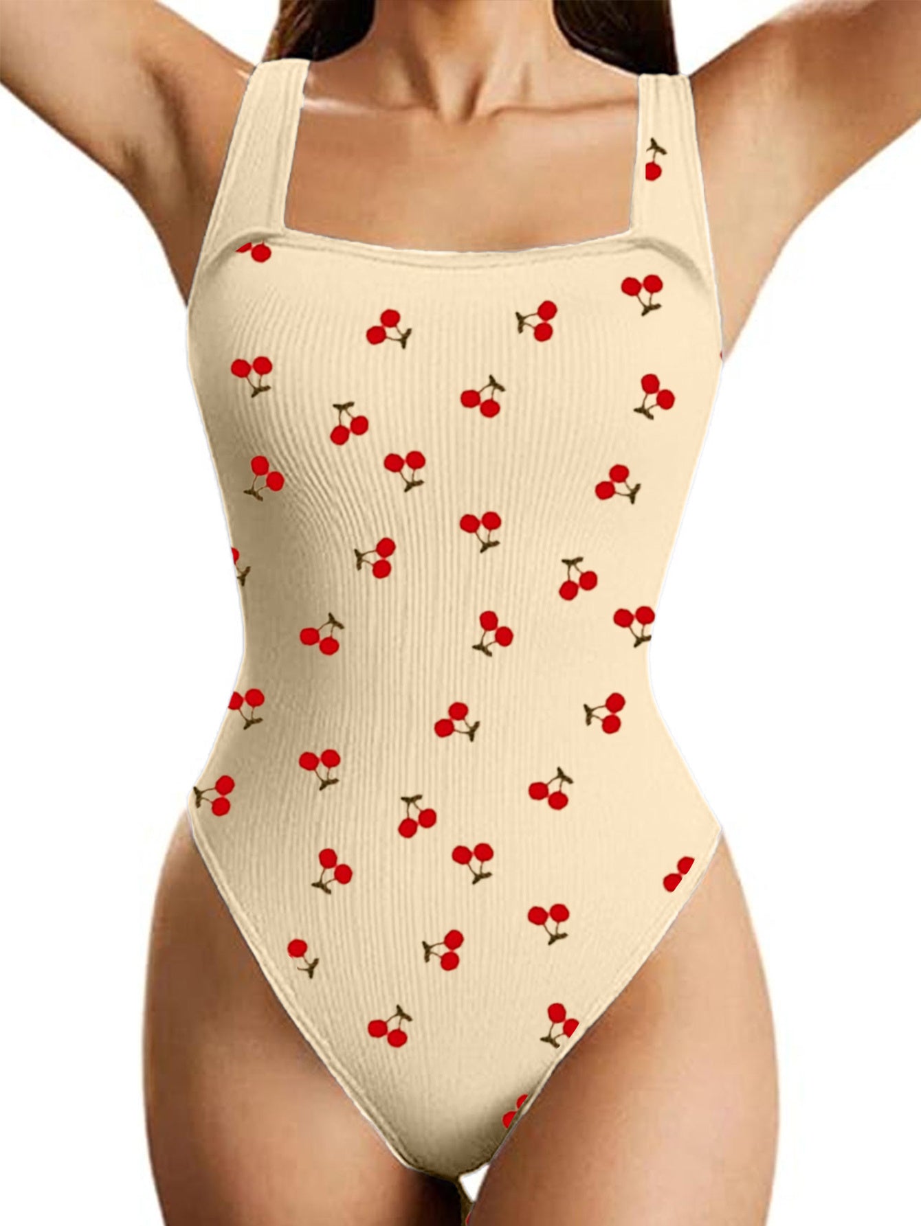 Sleeveless Square Neck Skinny Bodysuit