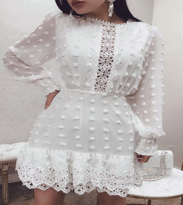 Hollowed Chiffon Formal Dress
