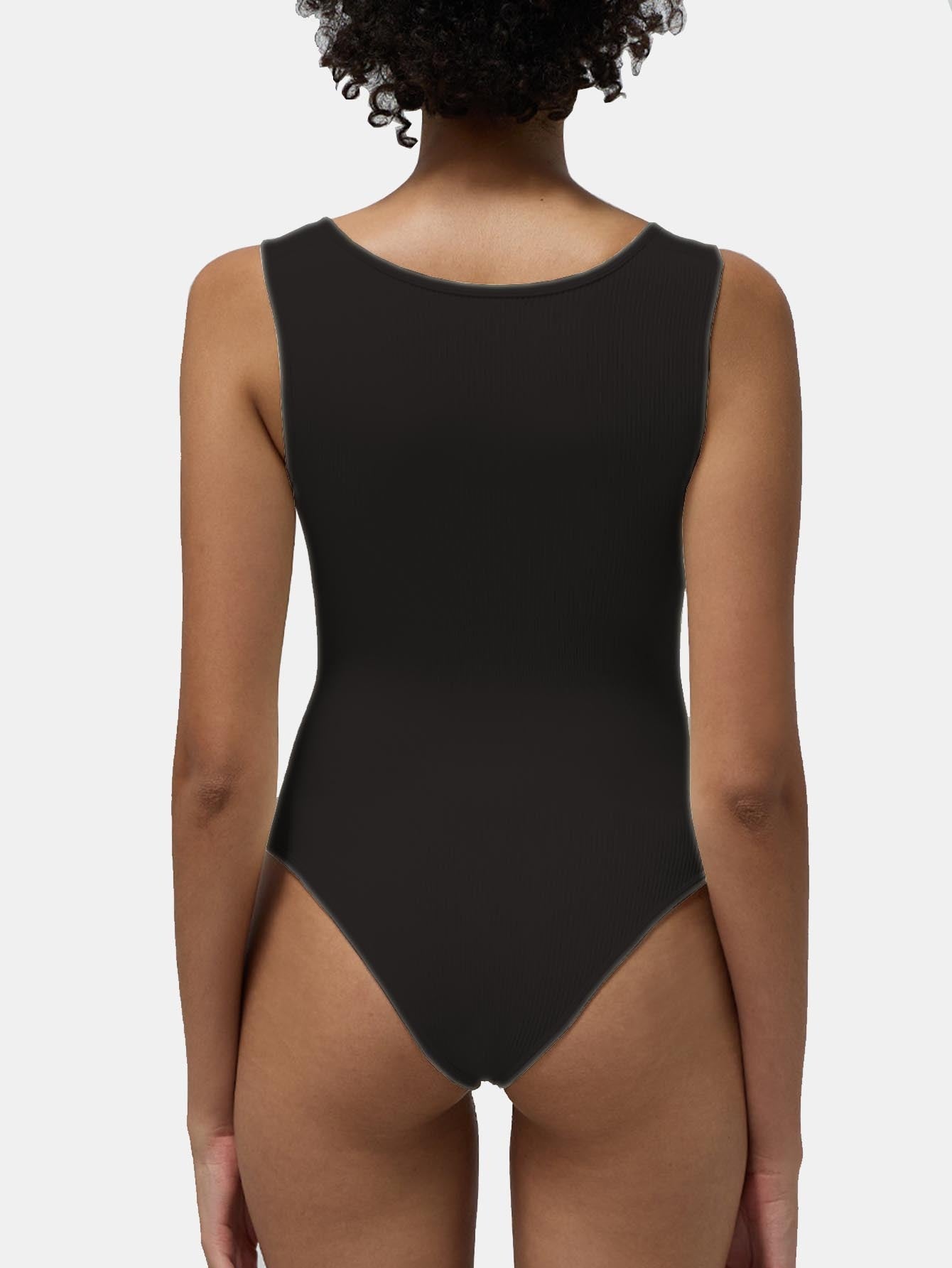 Sleeveless Square Neck Skinny Bodysuit