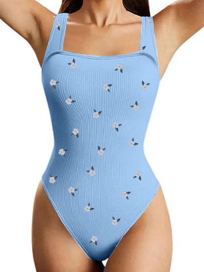 Sleeveless Square Neck Skinny Bodysuit